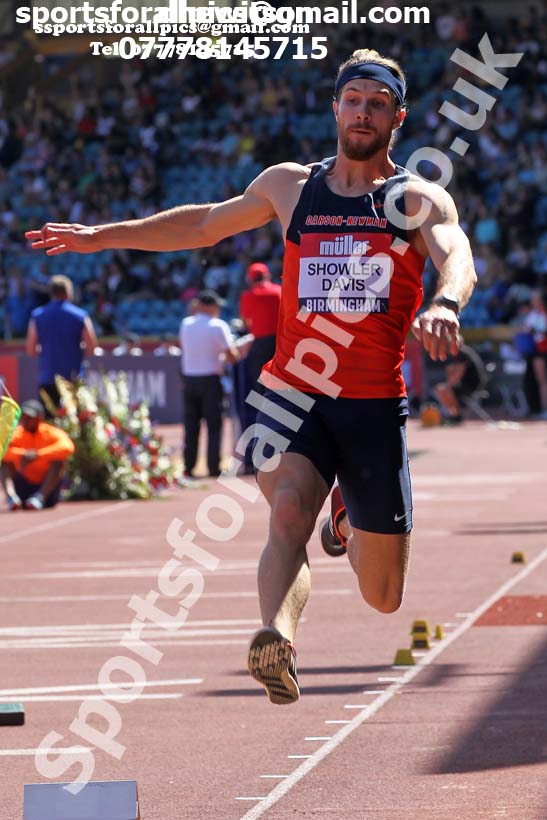 Mens long jump, 2019 Muller British Championships, Alexander Stadium, Birmingham. Photo: David T. Hewitson/Sports for All Pics